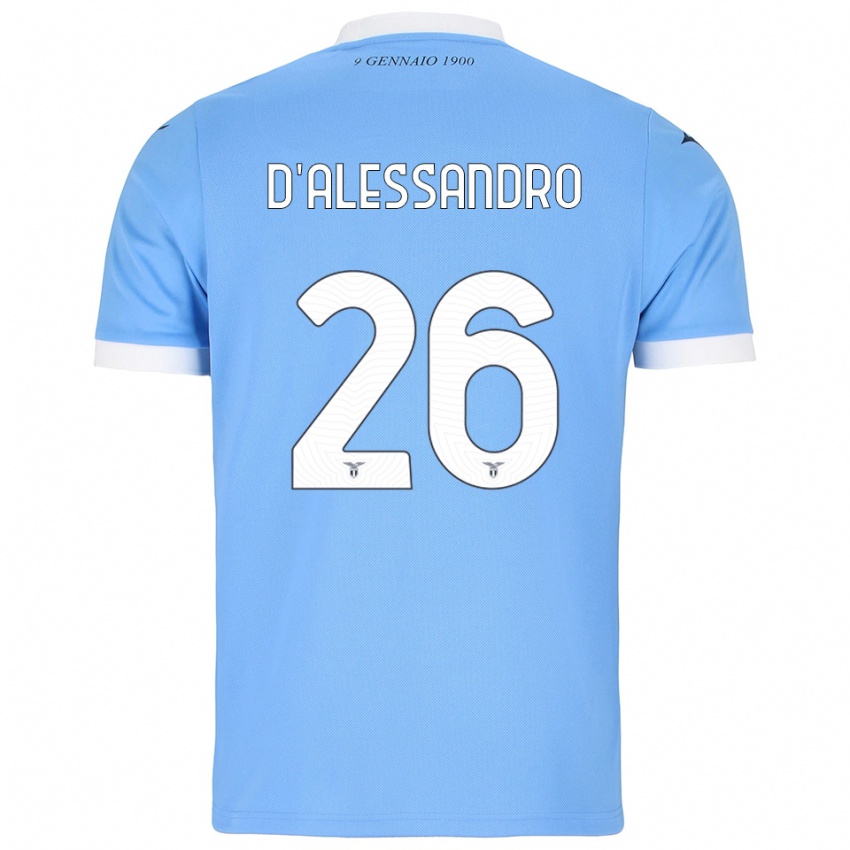 ילדים מתיה ד'אלסנדרו #26 תכלת לבן ג'רזי ביתית 2025/26 חולצה קצרה