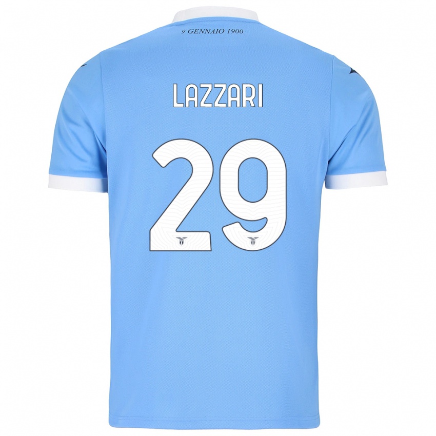ילדים מנואל לאצארי #29 תכלת לבן ג'רזי ביתית 2025/26 חולצה קצרה