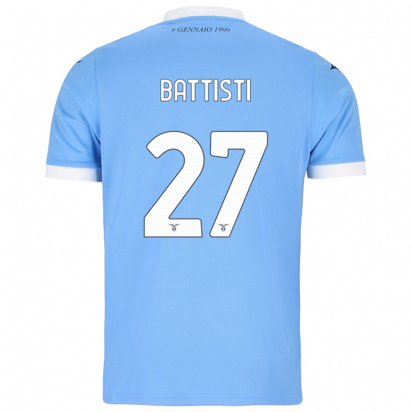 ילדים ולריו בטיסטי #27 תכלת לבן ג'רזי ביתית 2025/26 חולצה קצרה