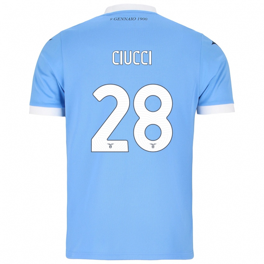 ילדים Federico Ciucci #28 תכלת לבן ג'רזי ביתית 2025/26 חולצה קצרה