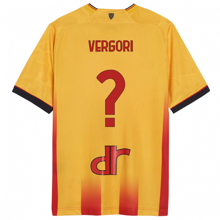 ילדים כריסטיאנו ורגורי #0 צהוב כתום ג'רזי ביתית 2025/26 חולצה קצרה