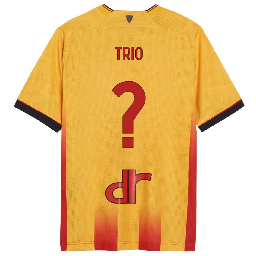 ילדים Stefano Trio #0 צהוב כתום ג'רזי ביתית 2025/26 חולצה קצרה