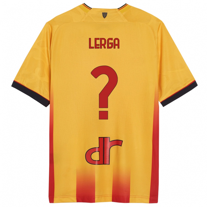 ילדים Roko Lerga #0 צהוב כתום ג'רזי ביתית 2025/26 חולצה קצרה