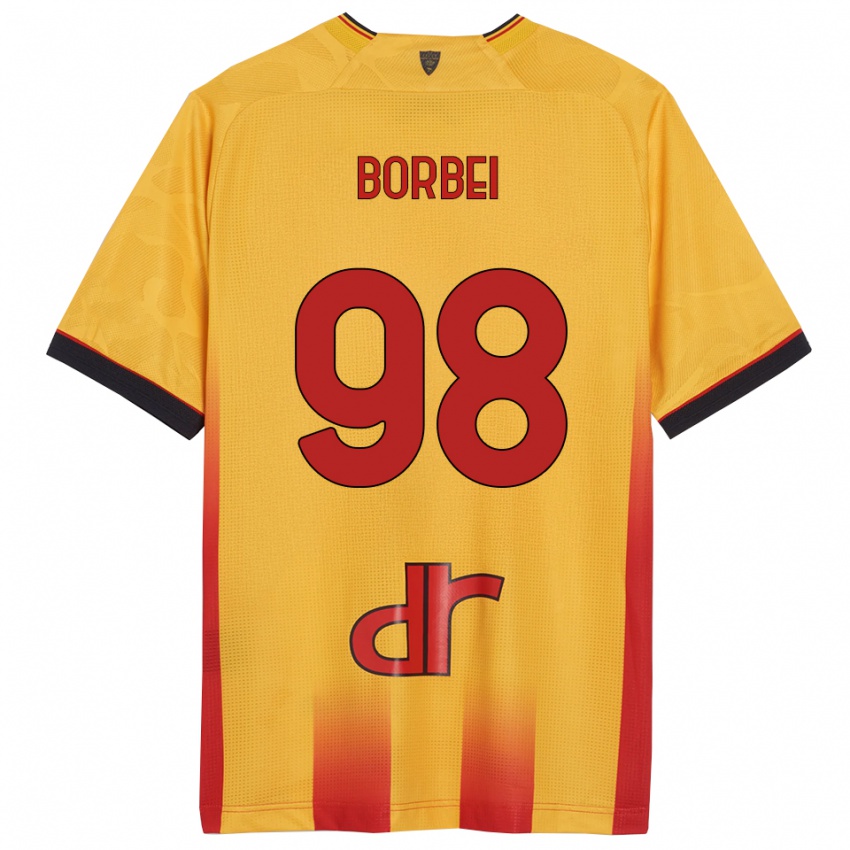 ילדים אלכסנדרו גבריאל בורביי #98 צהוב כתום ג'רזי ביתית 2025/26 חולצה קצרה