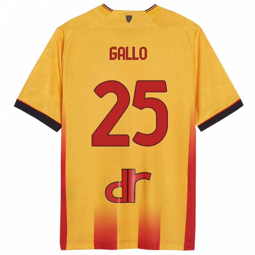 ילדים אנטונינו גאלו #25 צהוב כתום ג'רזי ביתית 2025/26 חולצה קצרה