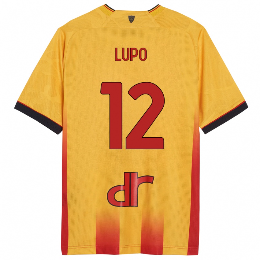 ילדים Christian Lupo #12 צהוב כתום ג'רזי ביתית 2025/26 חולצה קצרה