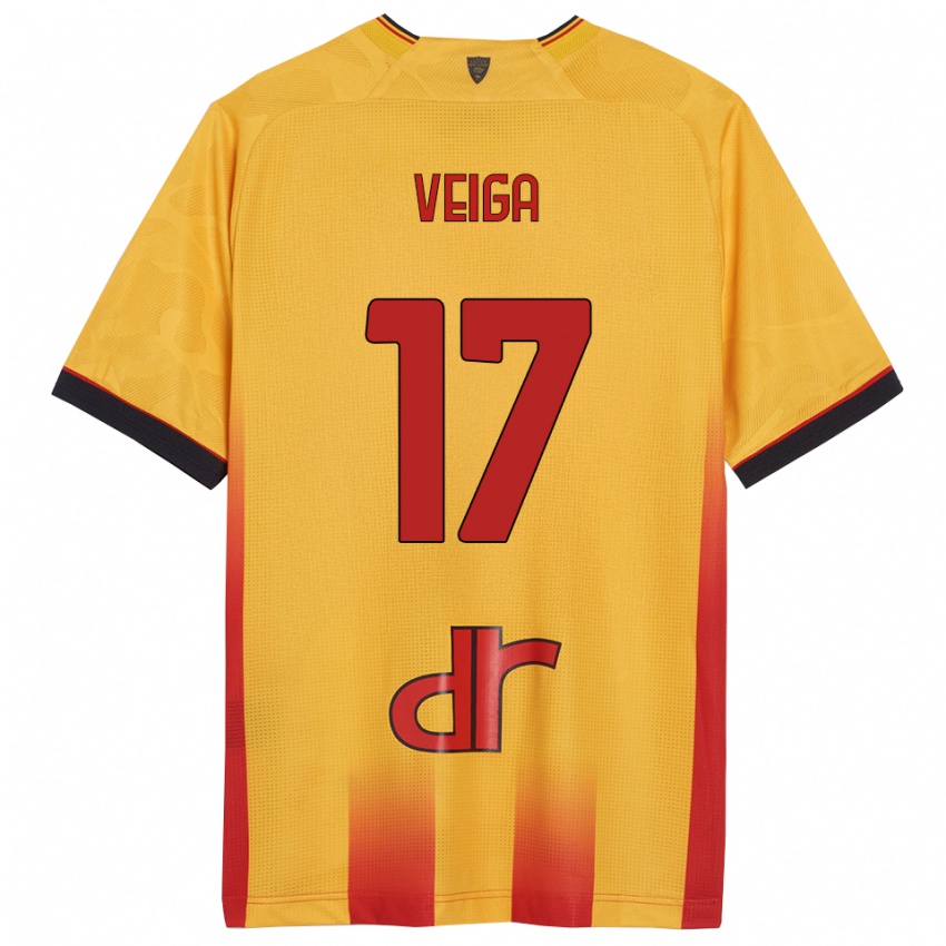 ילדים דנילו וייגה #17 צהוב כתום ג'רזי ביתית 2025/26 חולצה קצרה