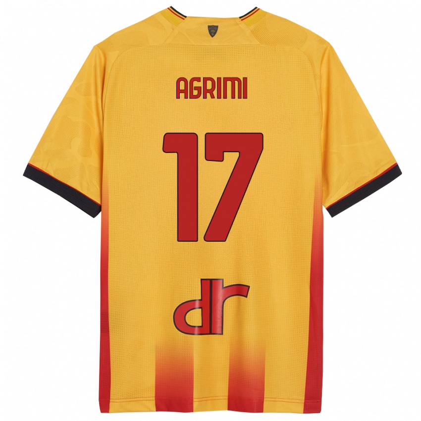 ילדים מטאו אגרימי #17 צהוב כתום ג'רזי ביתית 2025/26 חולצה קצרה
