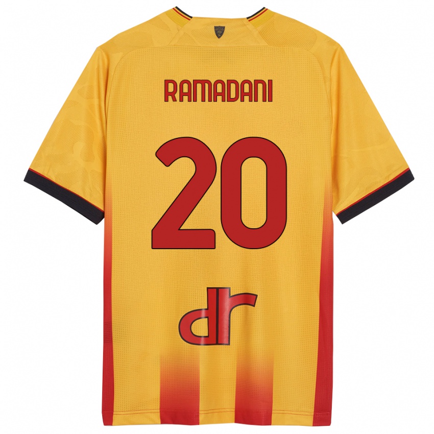 ילדים ילבר רמדאני #20 צהוב כתום ג'רזי ביתית 2025/26 חולצה קצרה