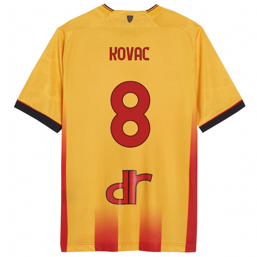 ילדים ניקו קובאץ' #8 צהוב כתום ג'רזי ביתית 2025/26 חולצה קצרה