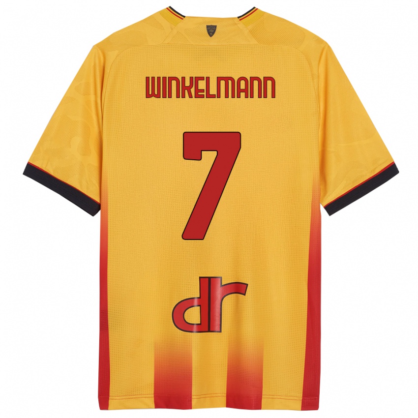 ילדים טיל וינקלמן #7 צהוב כתום ג'רזי ביתית 2025/26 חולצה קצרה