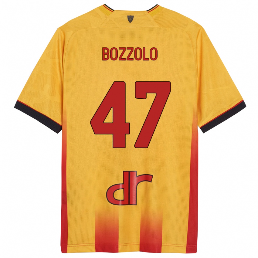 ילדים אלסנדרו בוזולו #47 צהוב כתום ג'רזי ביתית 2025/26 חולצה קצרה
