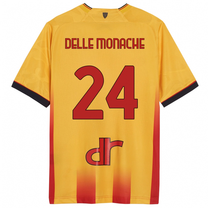 ילדים Marco Delle Monache #24 צהוב כתום ג'רזי ביתית 2025/26 חולצה קצרה