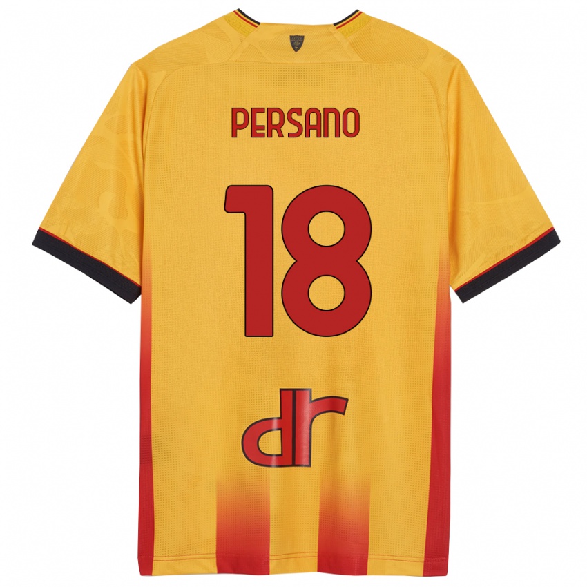 ילדים עמנואלה פרסאנו #18 צהוב כתום ג'רזי ביתית 2025/26 חולצה קצרה