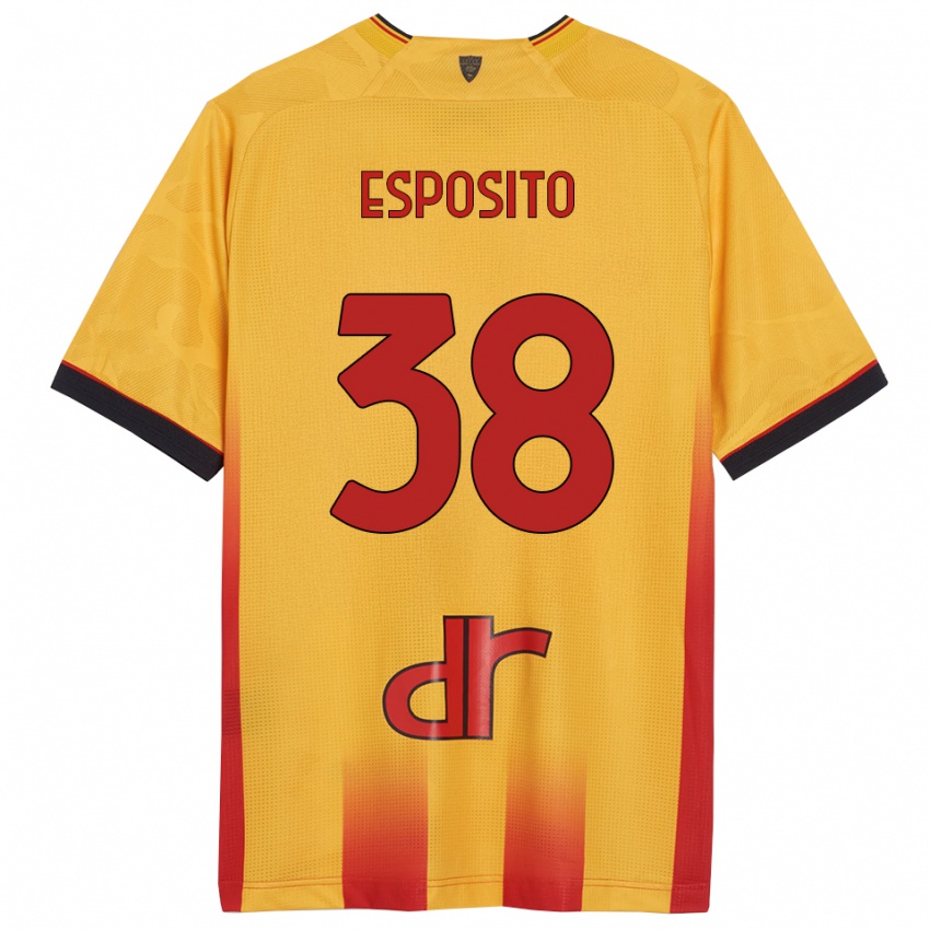 ילדים Pasquale Esposito #38 צהוב כתום ג'רזי ביתית 2025/26 חולצה קצרה