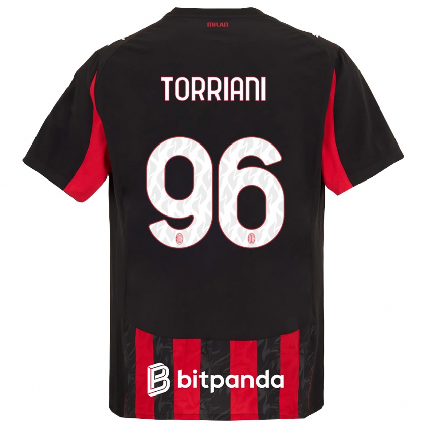 ילדים לורנצו טוריאני #96 אדום שחור ג'רזי ביתית 2025/26 חולצה קצרה