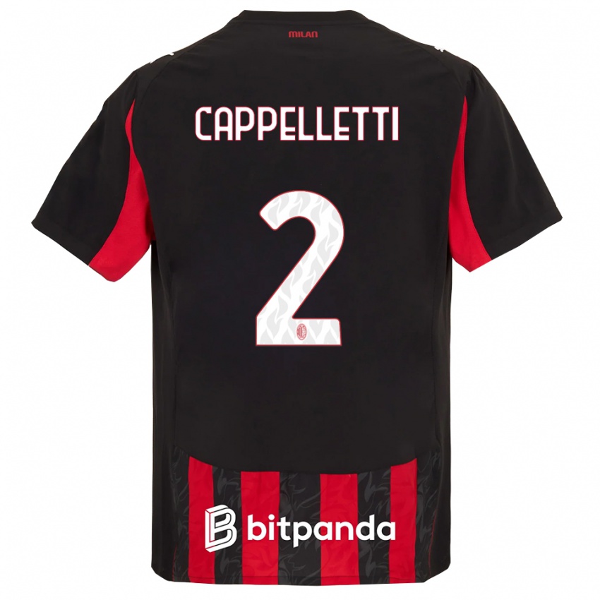 ילדים מתיה קפלטי #2 אדום שחור ג'רזי ביתית 2025/26 חולצה קצרה