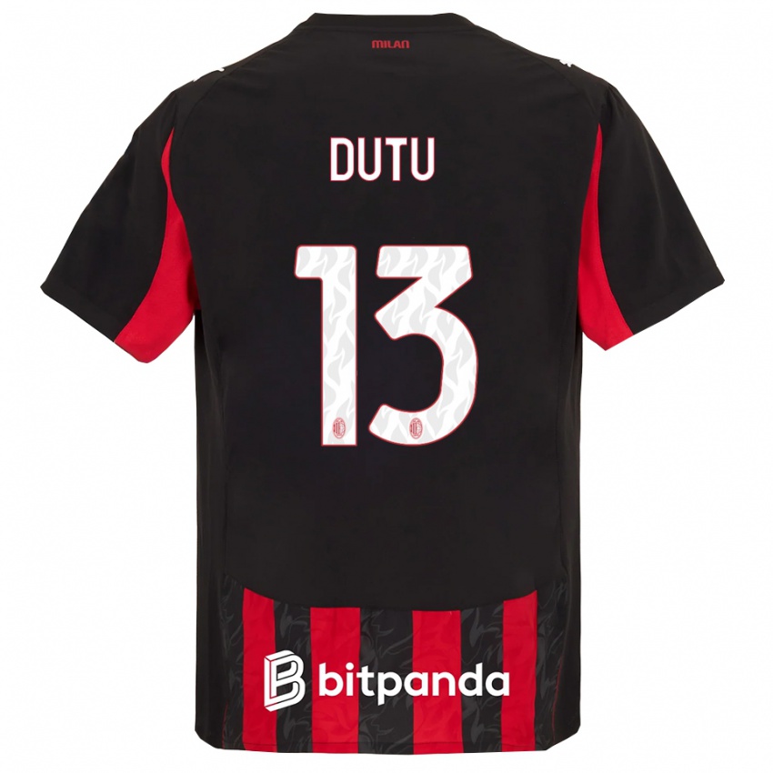 ילדים מטאו דוטו #13 אדום שחור ג'רזי ביתית 2025/26 חולצה קצרה