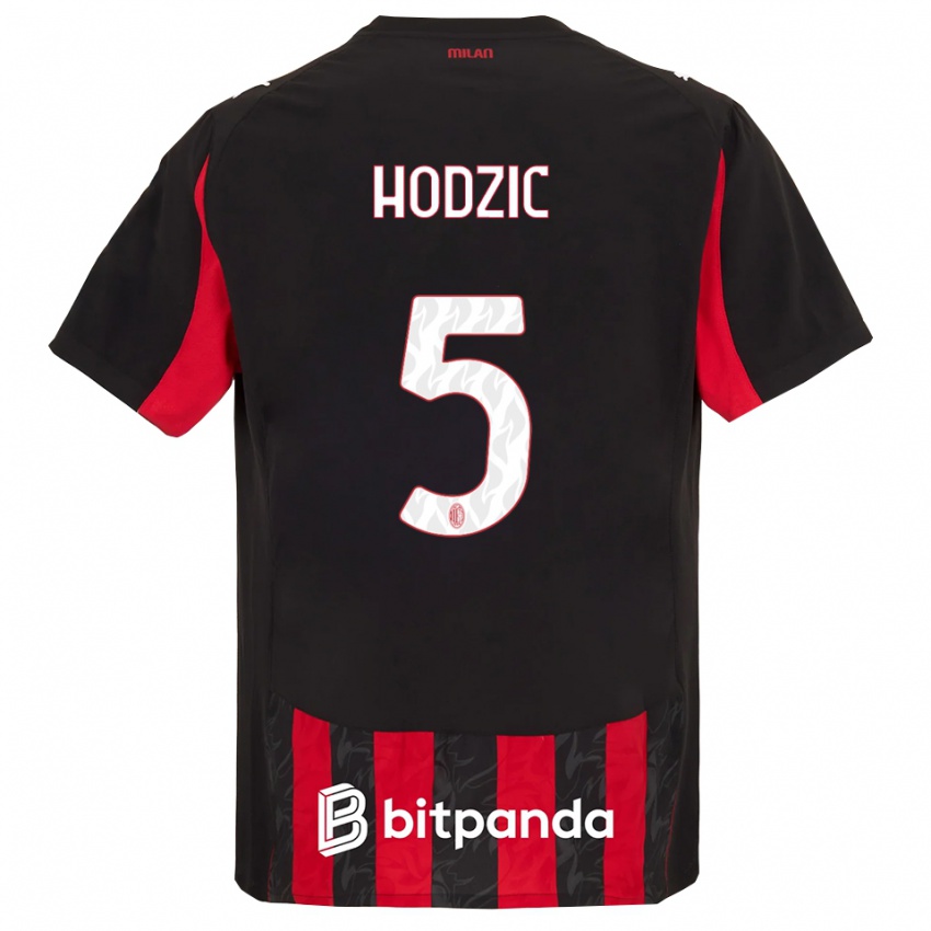 ילדים דמירל הודזיץ' #5 אדום שחור ג'רזי ביתית 2025/26 חולצה קצרה