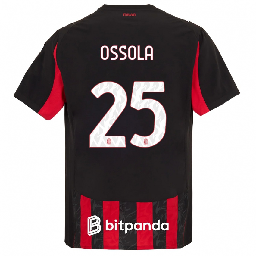ילדים לורנצו אוסולה #25 אדום שחור ג'רזי ביתית 2025/26 חולצה קצרה