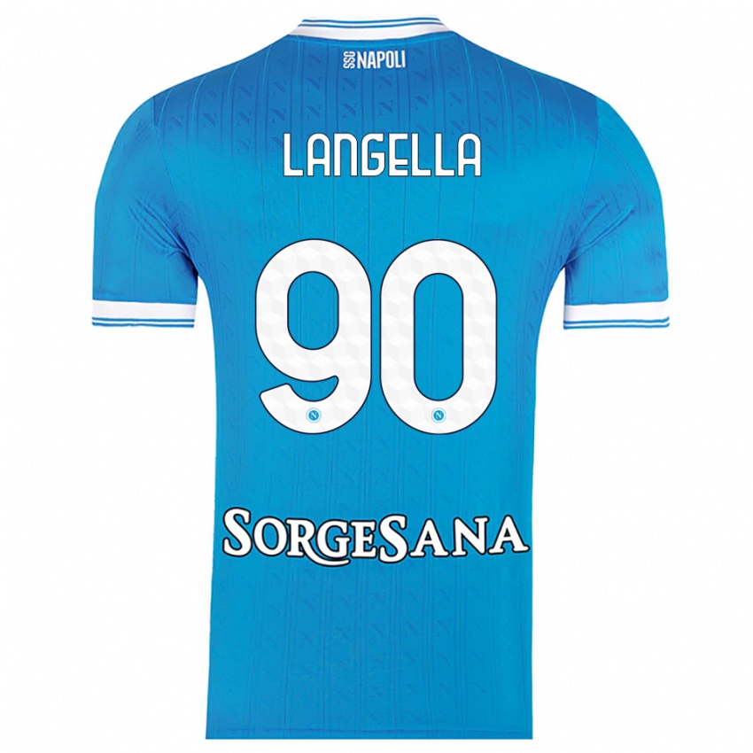 ילדים Gabriella Langella #90 תכלת לבן ג'רזי ביתית 2025/26 חולצה קצרה