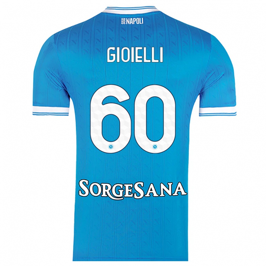ילדים Francesco Gioielli #60 תכלת לבן ג'רזי ביתית 2025/26 חולצה קצרה