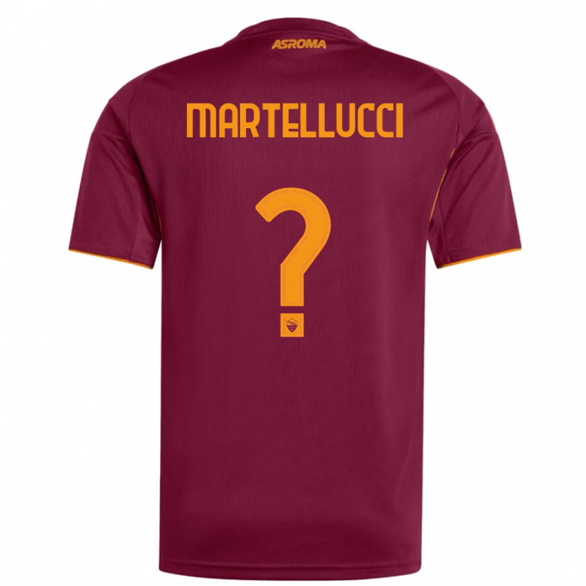 ילדים Federico Martellucci #0 בורגונדי כתום ג'רזי ביתית 2025/26 חולצה קצרה