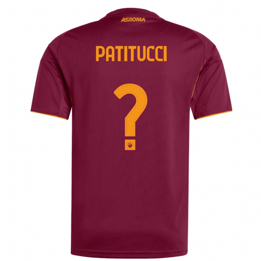 ילדים Christian Patitucci #0 בורגונדי כתום ג'רזי ביתית 2025/26 חולצה קצרה