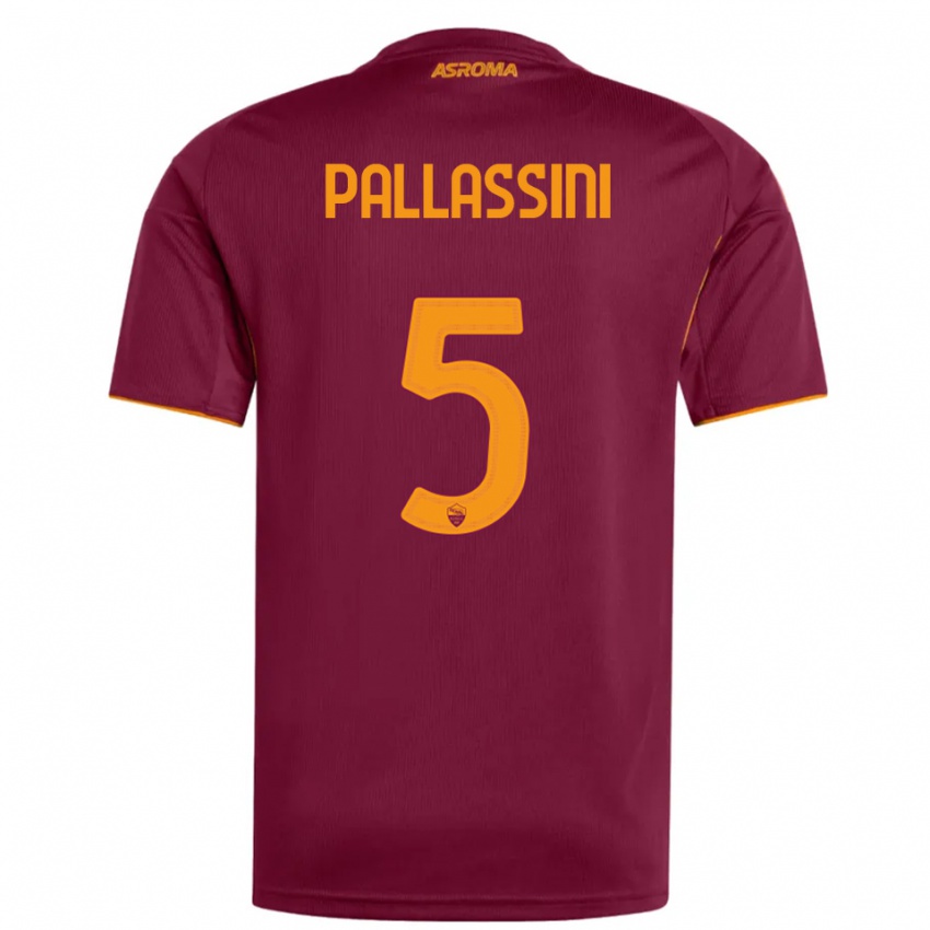 ילדים Luca Pallassini #5 בורגונדי כתום ג'רזי ביתית 2025/26 חולצה קצרה