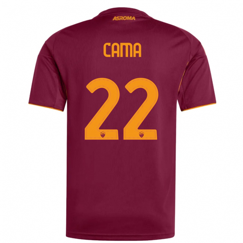 ילדים כריסטיאן קאמה #22 בורגונדי כתום ג'רזי ביתית 2025/26 חולצה קצרה