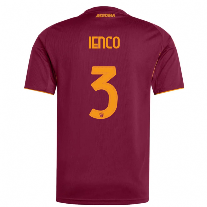 ילדים סימון איינקו #3 בורגונדי כתום ג'רזי ביתית 2025/26 חולצה קצרה