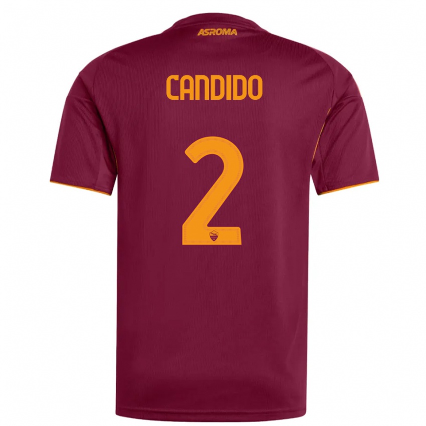 ילדים Gabriele Candido #2 בורגונדי כתום ג'רזי ביתית 2025/26 חולצה קצרה