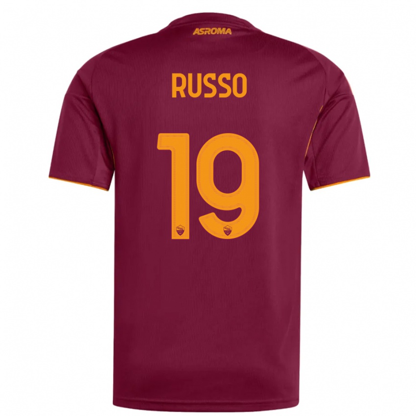 ילדים Filippo Russo #19 בורגונדי כתום ג'רזי ביתית 2025/26 חולצה קצרה