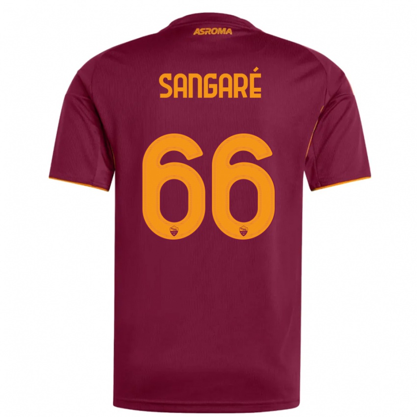 ילדים בובה סנגרה #66 בורגונדי כתום ג'רזי ביתית 2025/26 חולצה קצרה