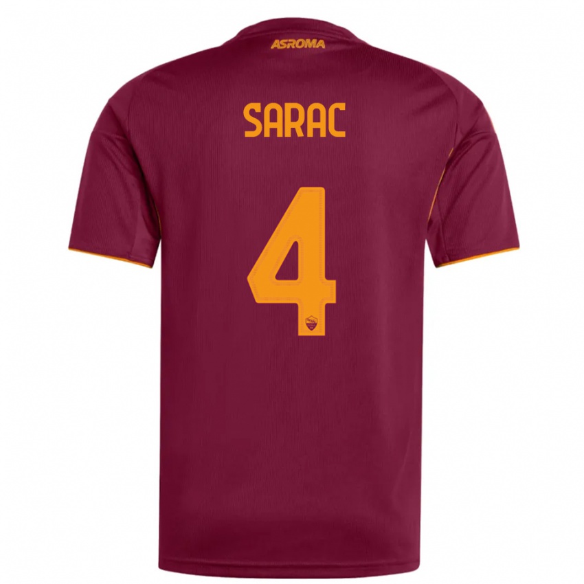 ילדים פאבלה שראק #4 בורגונדי כתום ג'רזי ביתית 2025/26 חולצה קצרה