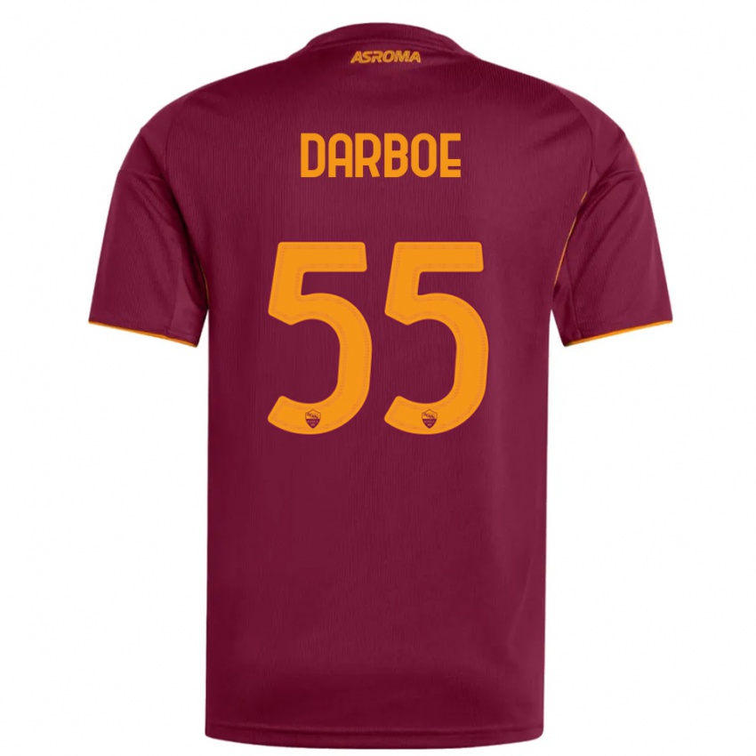 ילדים אברימה דרבו #55 בורגונדי כתום ג'רזי ביתית 2025/26 חולצה קצרה