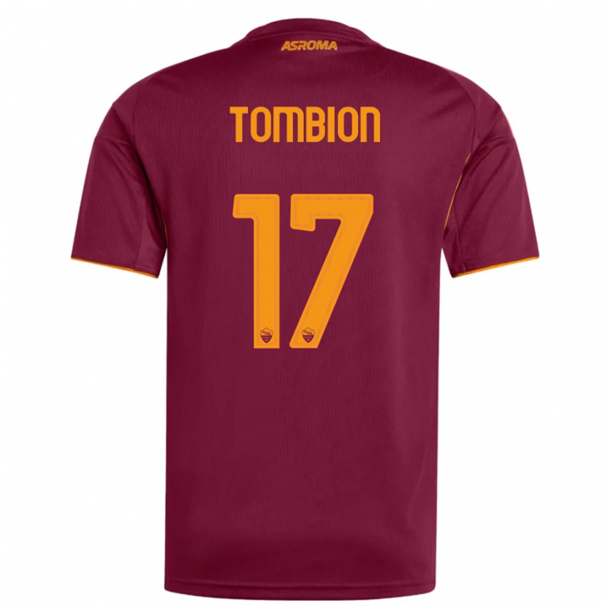 ילדים Gianmarco Tombion #17 בורגונדי כתום ג'רזי ביתית 2025/26 חולצה קצרה