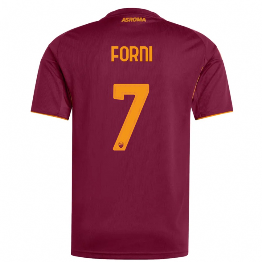 ילדים Matteo Forni #7 בורגונדי כתום ג'רזי ביתית 2025/26 חולצה קצרה