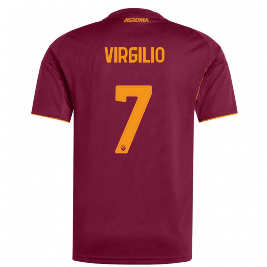 ילדים Cristian Virgilio #7 בורגונדי כתום ג'רזי ביתית 2025/26 חולצה קצרה