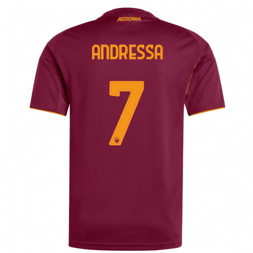 ילדים אווה אנדרסה #7 בורגונדי כתום ג'רזי ביתית 2025/26 חולצה קצרה