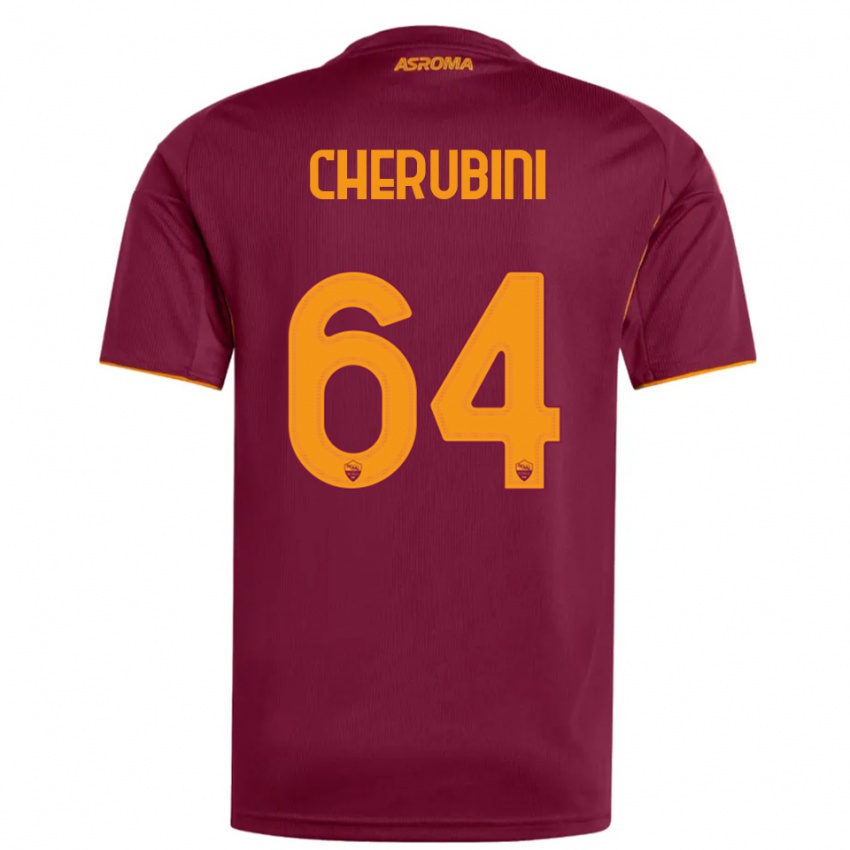ילדים לואיג'י צ'רוביני #64 בורגונדי כתום ג'רזי ביתית 2025/26 חולצה קצרה