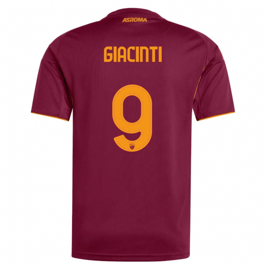 ילדים ולנטינה ג'אצ'ינטי #9 בורגונדי כתום ג'רזי ביתית 2025/26 חולצה קצרה