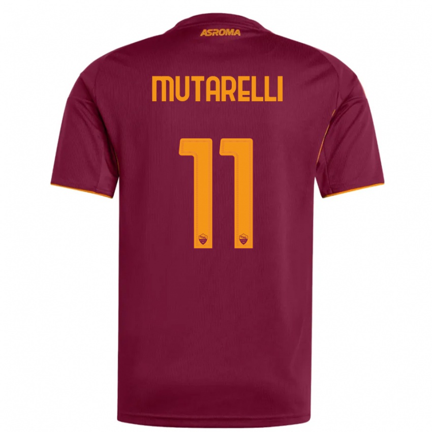 ילדים Matteo Mutarelli #11 בורגונדי כתום ג'רזי ביתית 2025/26 חולצה קצרה