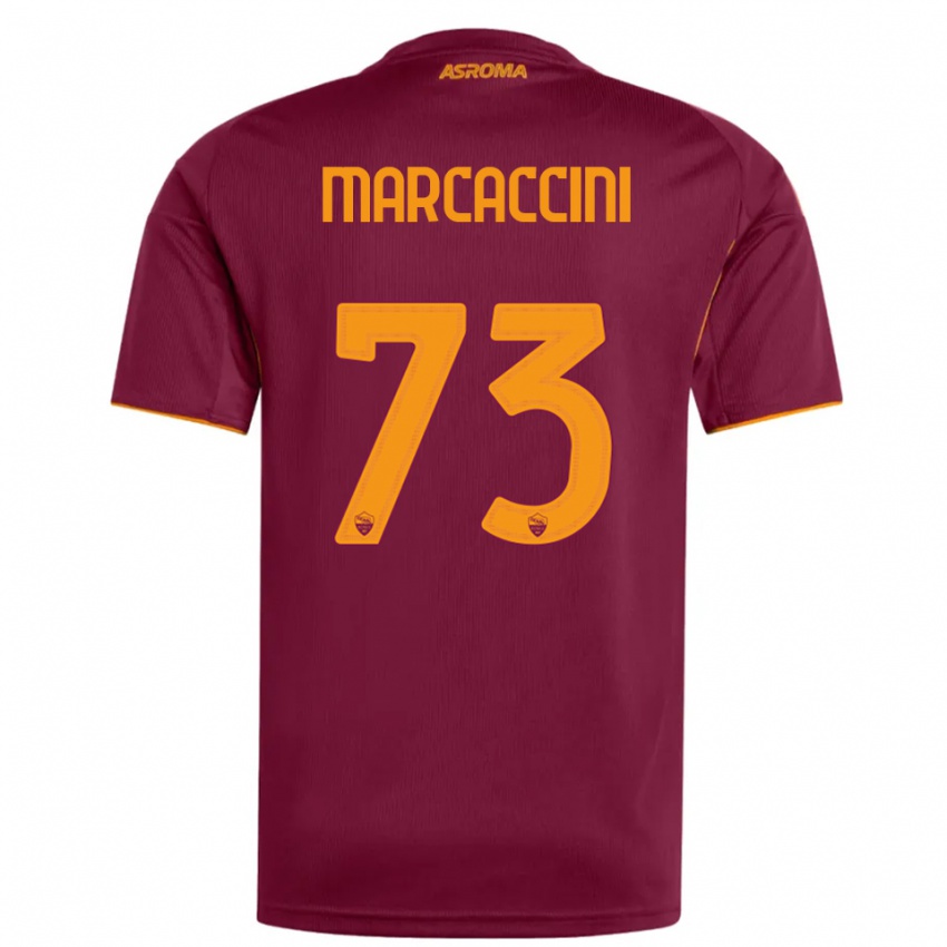 ילדים Alessio Marcaccini #73 בורגונדי כתום ג'רזי ביתית 2025/26 חולצה קצרה