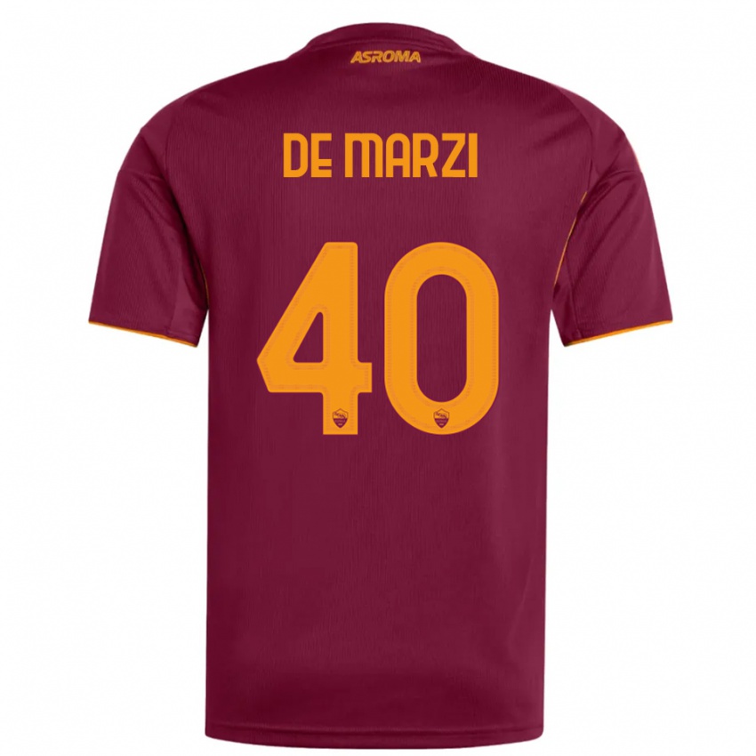 ילדים Giorgio De Marzi #40 בורגונדי כתום ג'רזי ביתית 2025/26 חולצה קצרה