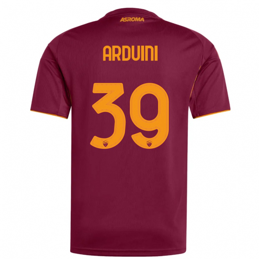 ילדים Giacomo Arduini #39 בורגונדי כתום ג'רזי ביתית 2025/26 חולצה קצרה