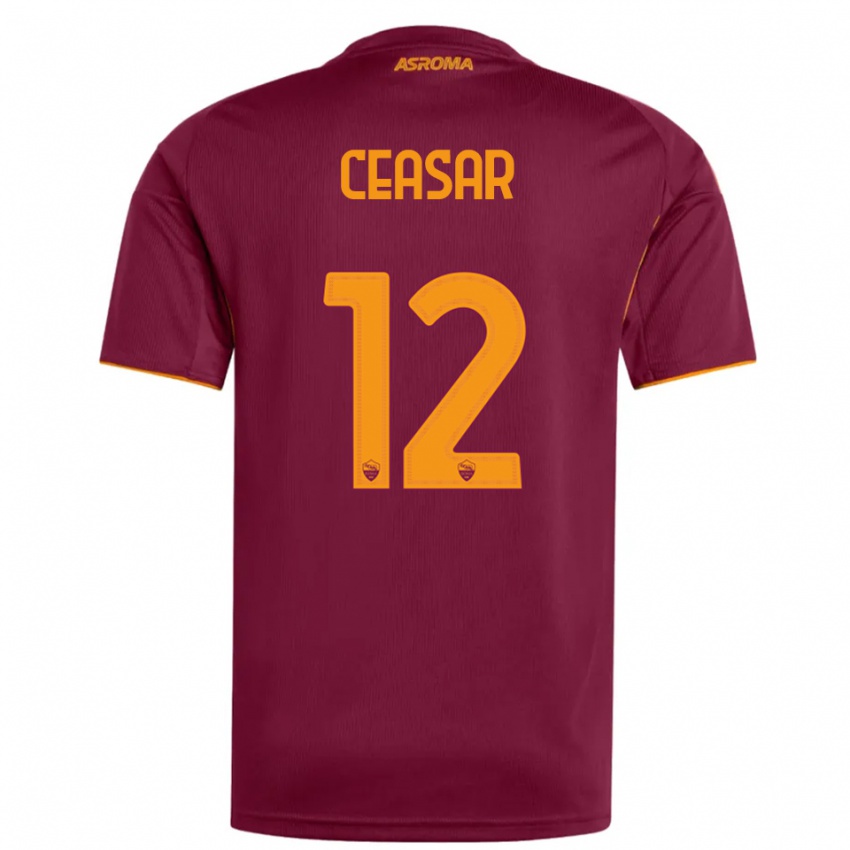 ילדים קמליה סיזר #12 בורגונדי כתום ג'רזי ביתית 2025/26 חולצה קצרה