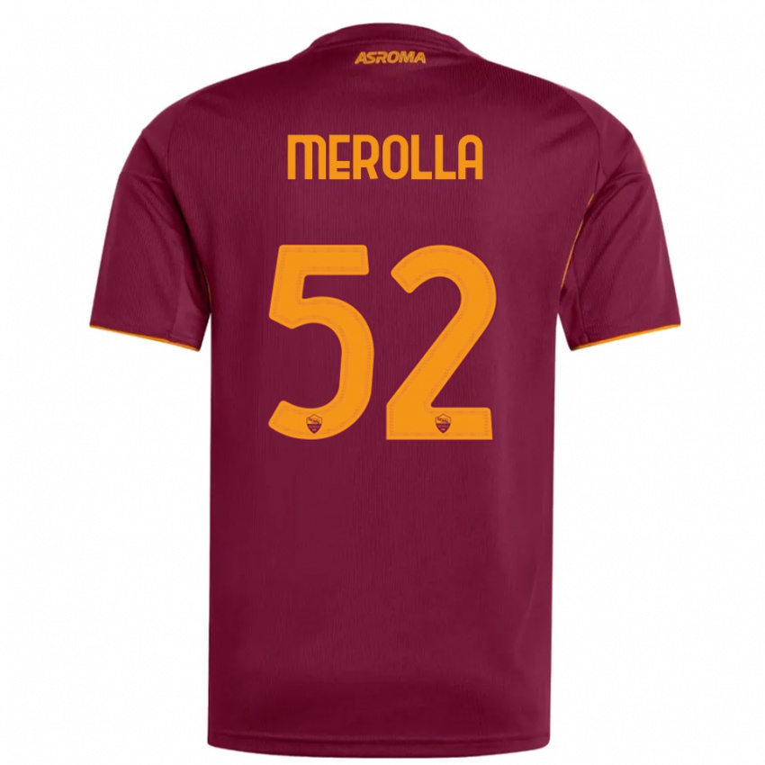 ילדים ליליאנה מרולה #52 בורגונדי כתום ג'רזי ביתית 2025/26 חולצה קצרה