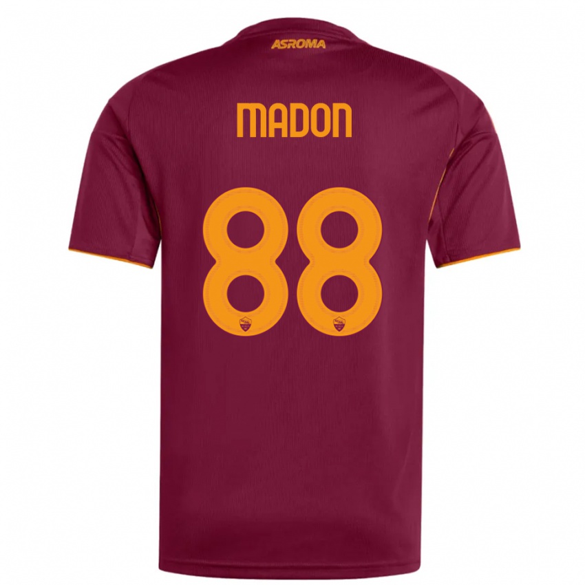 ילדים מאיה מדון #88 בורגונדי כתום ג'רזי ביתית 2025/26 חולצה קצרה