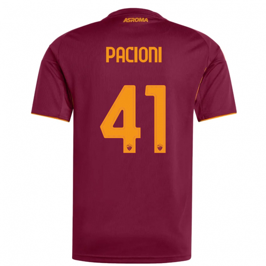 ילדים אלאונורה פאציוני #41 בורגונדי כתום ג'רזי ביתית 2025/26 חולצה קצרה